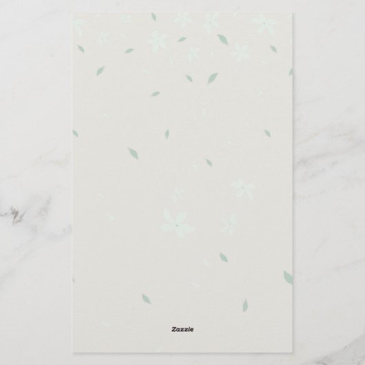 Mooie roze bloemige beklede briefpapier (Achterkant)