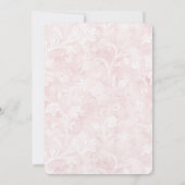 Mooie Roze Bloemige Bruiloftsdouche Kaart (Achterkant)