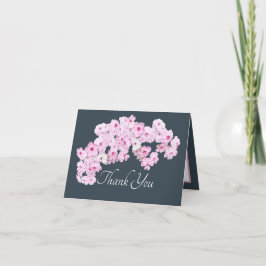 Mooie Roze Bloemige Dankjewel Botanische Bloemen Kaart