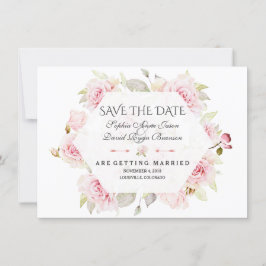 Mooie Roze Bloemige Geometrische Trouw Save The Da Date
