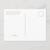 Mooie Roze Bloemige Gouden Geometrische Baby Showe Uitnodiging Briefkaart (Achterkant)