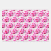 Mooie Roze Bloemige Inpakpapier Vellen (Voorkant 2)