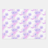 Mooie Roze Bloemige Inpakpapier Vellen (Voorkant)