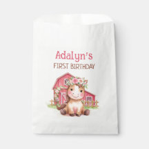 Mooie Roze Bloemige Paard Verjaardag