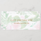 Mooie Roze Bloemige Print Cadeaubon (Voorkant / Achterkant)