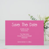 Mooie Roze Bloemige Save the date Kaart (Staand voorkant)