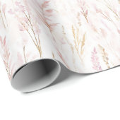 Mooie Roze Bloemige Verjaardag Cadeaupapier (Rol Hoek)