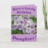 Mooie Roze Bloemige Verjaardagskaart voor Dochter Kaart (Voorkant)