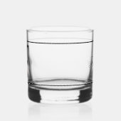 Mooie roze bloemige versierd zwart monogram F Whisky Glas (Links)