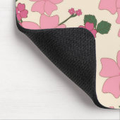 Mooie Roze Bloemmotief Muismat (Hoek)