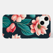 Mooie roze bloempatroon Case-Mate iPhone case (Achterkant (horizontaal))