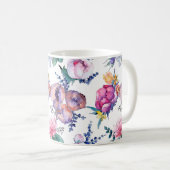Mooie roze bloempmeester koffiemok (Voorkant rechts)