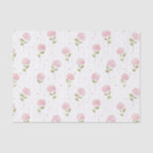 Mooie Roze Bloemrijke Bruidsdouche Tissuepapier (Voorkant)