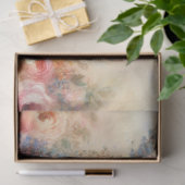 Mooie Roze Bloemrijke Victoriaanse Kat Decoupage Tissuepapier (Geschenk)