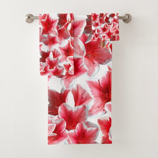 Mooie roze bloesems badkamer handdoek set (Insitu)