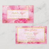Mooie roze bloesems Floral gecertificeerd schoonhe Visitekaartje (Voorkant / Achterkant)