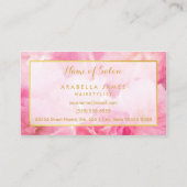 Mooie roze bloesems Floral gecertificeerd schoonhe Visitekaartje (Achterkant)