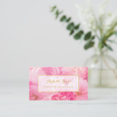 Mooie roze bloesems Floral gecertificeerd schoonhe Visitekaartje (Staand voorkant)