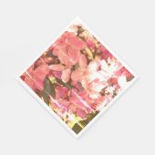 Mooie roze bloesems servet (Hoek)