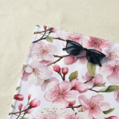 Mooie roze bloesems van de kersenboom strandlaken (In situ)