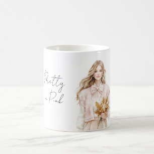 Mooie Roze Blondine Koffiemok