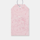 Mooie Roze Blos Elegante Parels Bruiloft Feest Cadeaulabel (Achterkant)