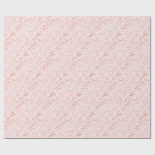 Mooie roze blos parel bruidsdouche cadeaupapier (Vlak)