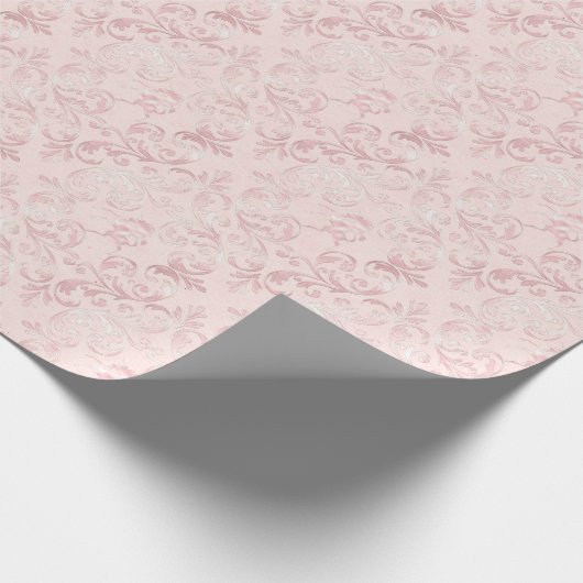 Mooie roze blos parel bruidsdouche cadeaupapier (Hoek)