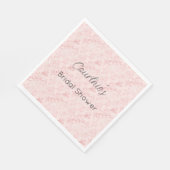 Mooie roze blos parel bruiloftsdouche servet (Hoek)