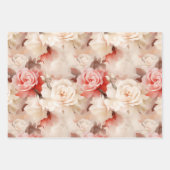 Mooie Roze Blush Cream Bloem Inpakpapier Vel (Voorkant 3)