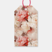 Mooie Roze Blush Cream Bloemig Cadeaulabel (Achterkant)