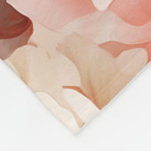 Mooie Roze Blush Cream Roze Bloem Fleece Deken (Hoek)