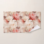Mooie Roze Blush Crème Roos Bloemig Bad Handdoek (Handdoek)