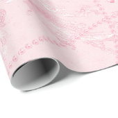 Mooie Roze Blush Elegante Parels Bruiloft Cadeaupapier (Rol Hoek)