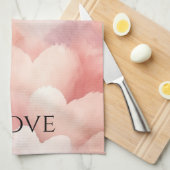 Mooie Roze Blush Harten Liefde Theedoek (Quarter Fold)