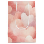 Mooie Roze Blush Harten Medium Cadeauzakje (Achterkant)