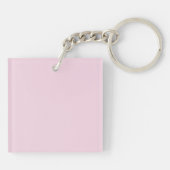 Mooie Roze Blush Roze Bloem Nagellak Sleutelhanger (Achterkant)