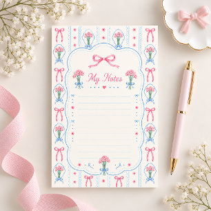 Mooie Roze Boeket Gelinieerd Briefpapier