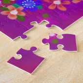 Mooie Roze Boho Bloemen Legpuzzel (Zijkant)