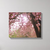 Mooie roze boombladerdoek. canvas afdruk (Voorkant)