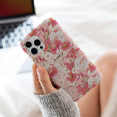 Mooie Roze Botanische Bloementuin Naam Custom Case-Mate iPhone Case
