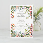 Mooie Roze Botanische Verjaardagslunch  Kaart (Staand voorkant)