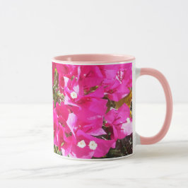 Mooie Roze Bougainvillea Print Koffie Mok