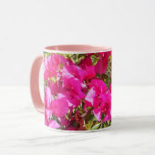 Mooie Roze Bougainvillea Print Koffie Mok (Voorkant links)