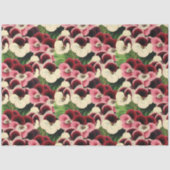 Mooie roze Bourgogne Cream Geranium Botanical Tissuepapier (Voorkant)