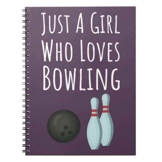 Mooie Roze Bowling Cadeaus Voor Baby Meisjes Kinde Notitieboek (Voorkant)