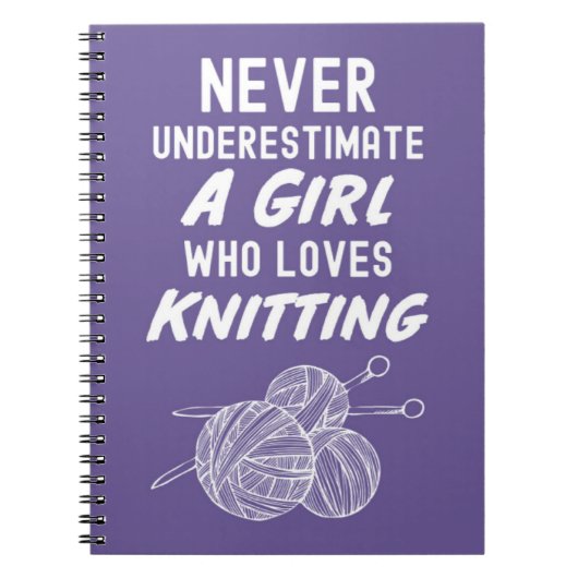 Mooie Roze Brei Geschenken Voor Kinderen Notitieboek (Voorkant)