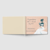 Mooie roze bruidbruiloft gastenboek (Volledig)