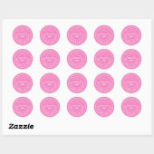 Mooie Roze Bruiloft met Witte Letter Save the Date Ronde Sticker (Vel)