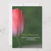 Mooie roze buikbloemgraduatie kaart (Achterkant)